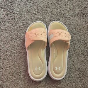 Under Armour Light Peach Slide Sandals
